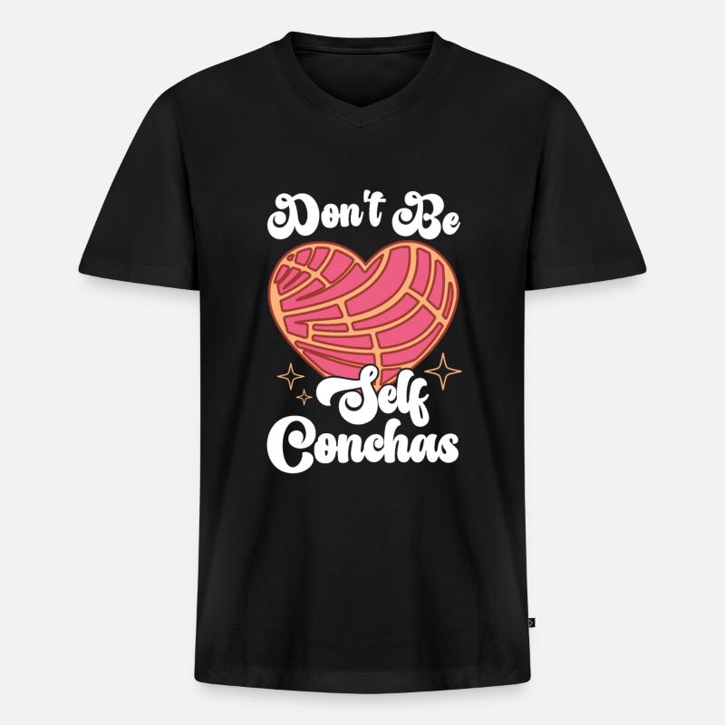 Conchas Pan Dulce Latina Spanisch - Männer Premium Bio T-Shirt mit V-Ausschnitt - Schwarz