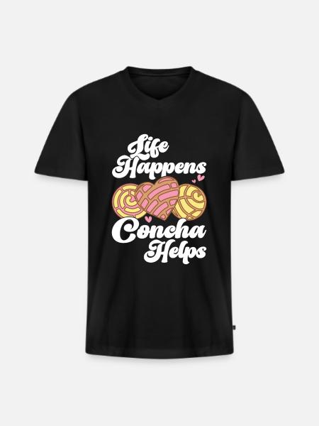 Conchas Pan dulce Latina Espagnol - T-shirt encolure en V Premium bio Homme - noir