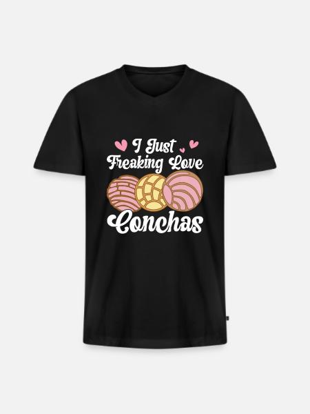 Conchas Pan dulce Latina Espagnol - T-shirt encolure en V Premium bio Homme - noir