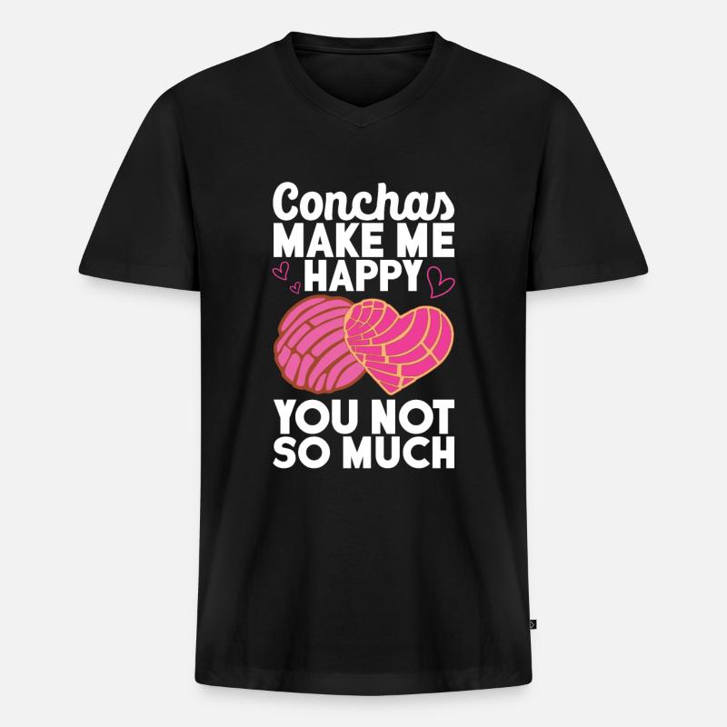 Conchas Pan Dulce Latina Spanisch - Männer Premium Bio T-Shirt mit V-Ausschnitt - Schwarz