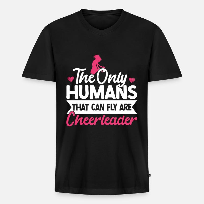 Cheerleader - Männer Premium Bio T-Shirt mit V-Ausschnitt - Schwarz