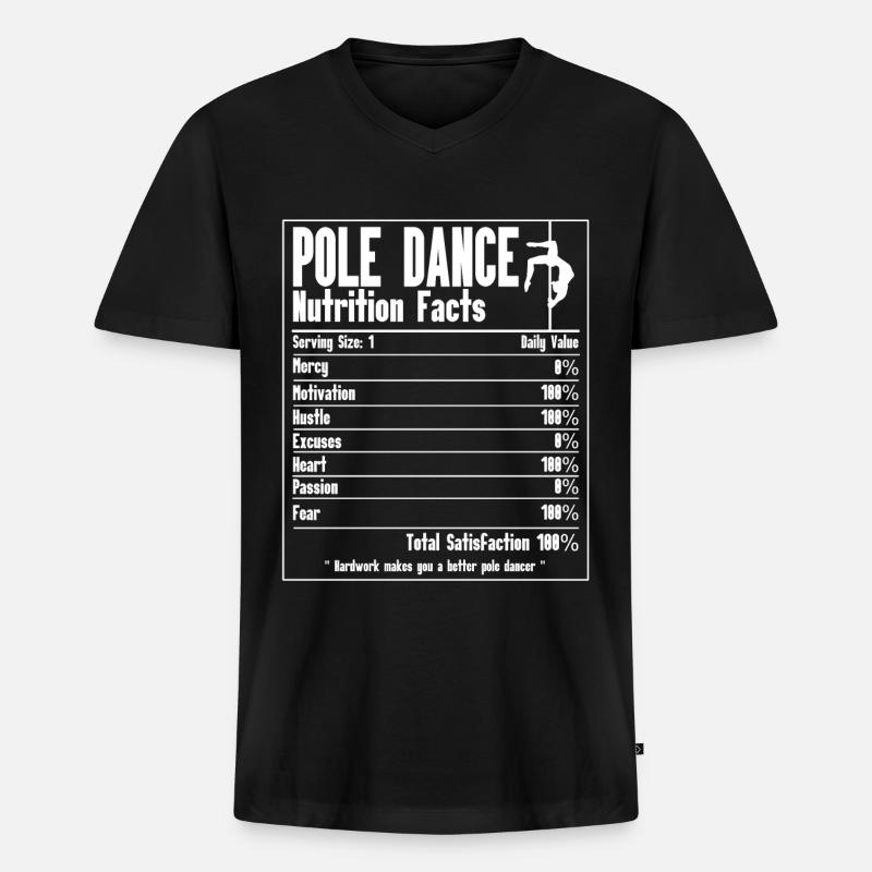 Pole Dance - Männer Premium Bio T-Shirt mit V-Ausschnitt - Schwarz