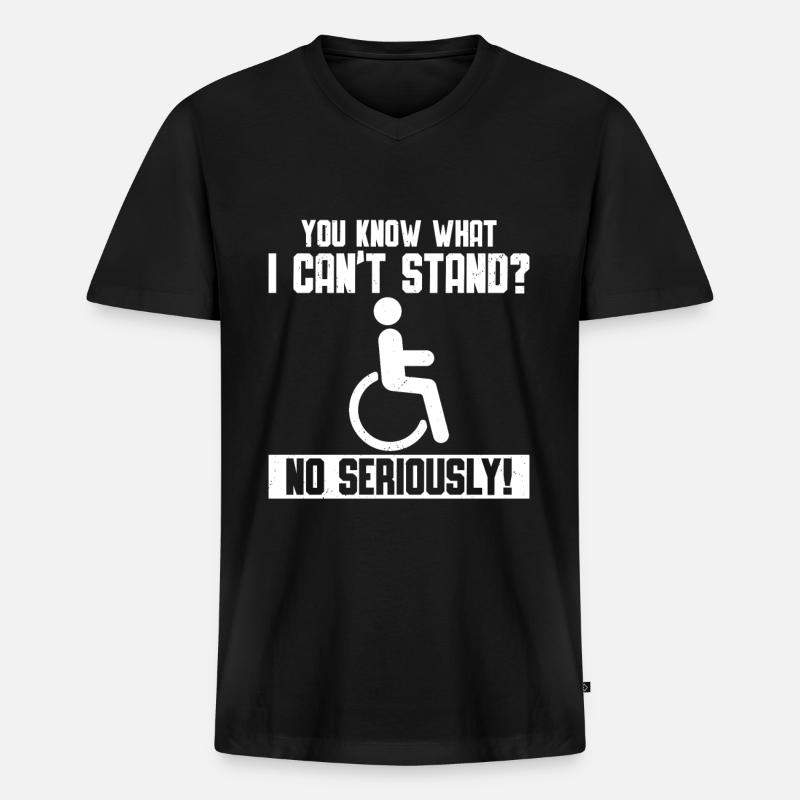 Amputation - Männer Premium Bio T-Shirt mit V-Ausschnitt - Schwarz