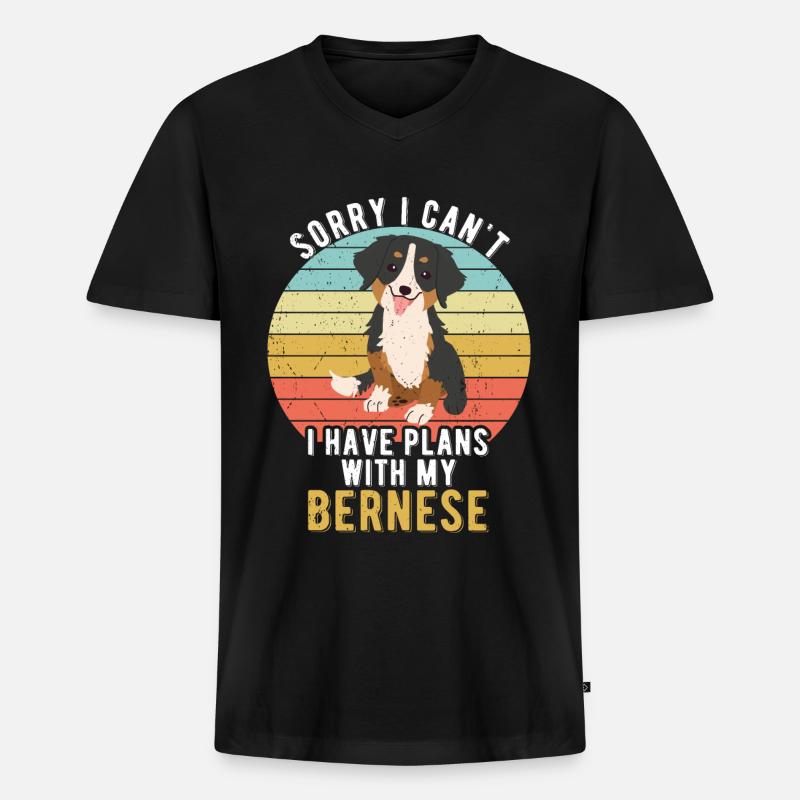 Berner - Männer Premium Bio T-Shirt mit V-Ausschnitt - Schwarz