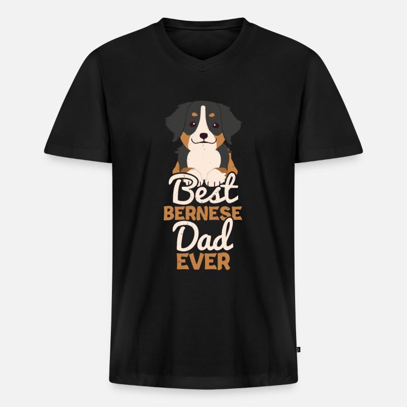 Berner - Männer Premium Bio T-Shirt mit V-Ausschnitt - Schwarz
