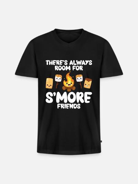 Marshmallow S'more - Men's Premium Organic T-shirt with V-neck - black