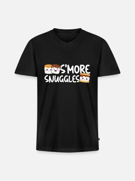 Marshmallow S'more - Men's Premium Organic T-shirt with V-neck - black