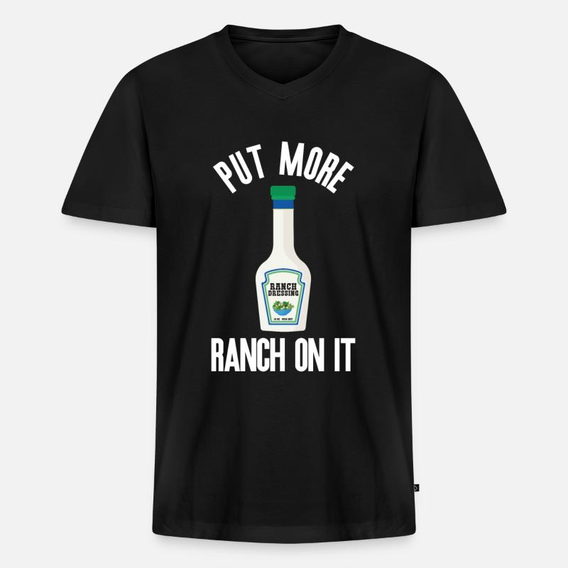 Ranch -Dressing -Ranch -Salatdressing - Männer Premium Bio T-Shirt mit V-Ausschnitt - Schwarz