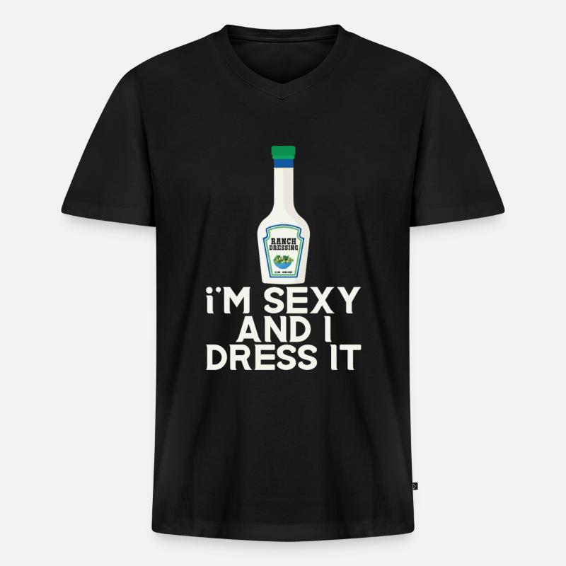 Ranch -Dressing -Ranch -Salatdressing - Männer Premium Bio T-Shirt mit V-Ausschnitt - Schwarz