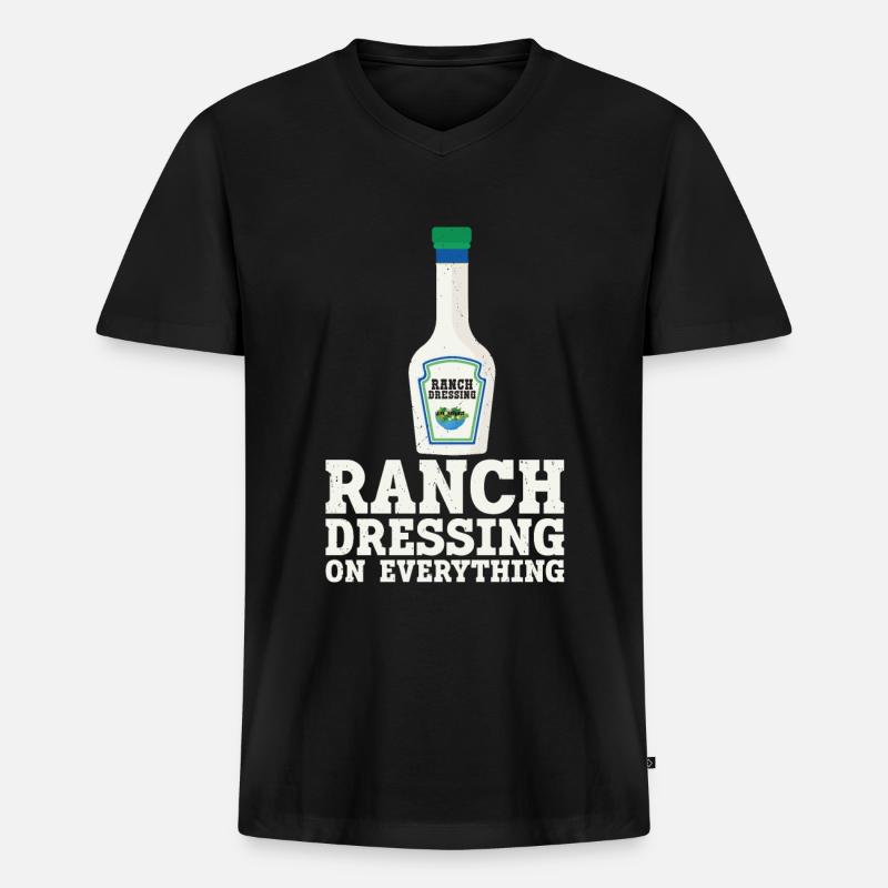 Ranch -Dressing -Ranch -Salatdressing - Männer Premium Bio T-Shirt mit V-Ausschnitt - Schwarz