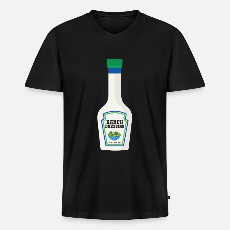 Ranch -Dressing -Ranch -Salatdressing - Männer Premium Bio T-Shirt mit V-Ausschnitt - Schwarz