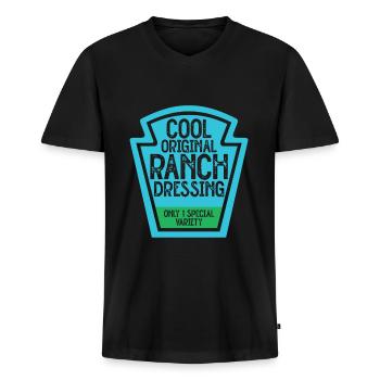 Ranch -Dressing -Ranch -Salatdressing - Männer Premium Bio T-Shirt mit V-Ausschnitt - Schwarz - Vorne - Nico (187cm)
