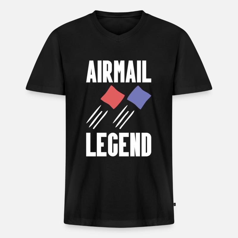 Cornhole - Männer Premium Bio T-Shirt mit V-Ausschnitt - Schwarz