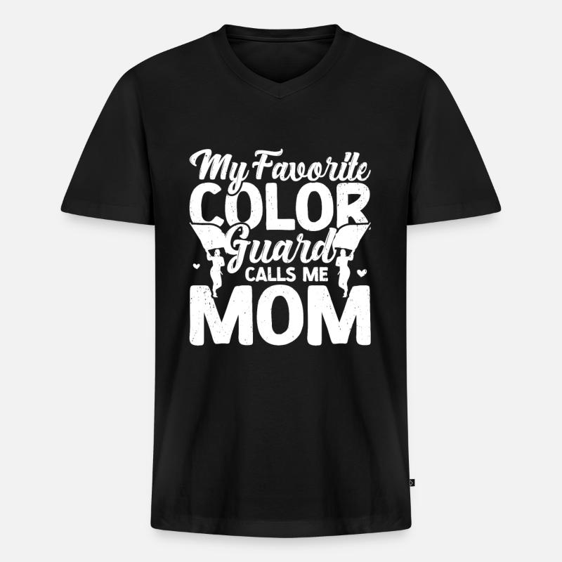 Farbschutz - Männer Premium Bio T-Shirt mit V-Ausschnitt - Schwarz