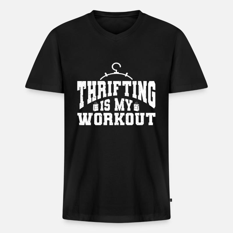 Secondhand Laden Hofverkauf Geschenk Thrifting - Männer Premium Bio T-Shirt mit V-Ausschnitt - Schwarz