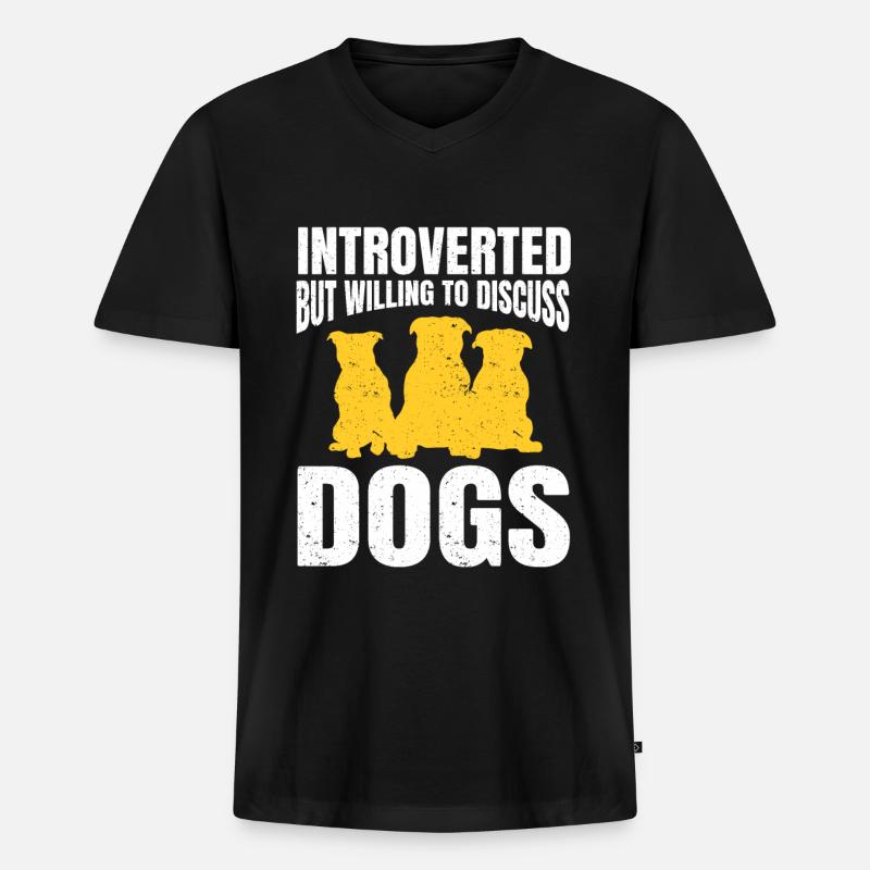 Introvert Gift Sarcastic Introvert - Men's Premium Organic T-shirt with V-neck - black