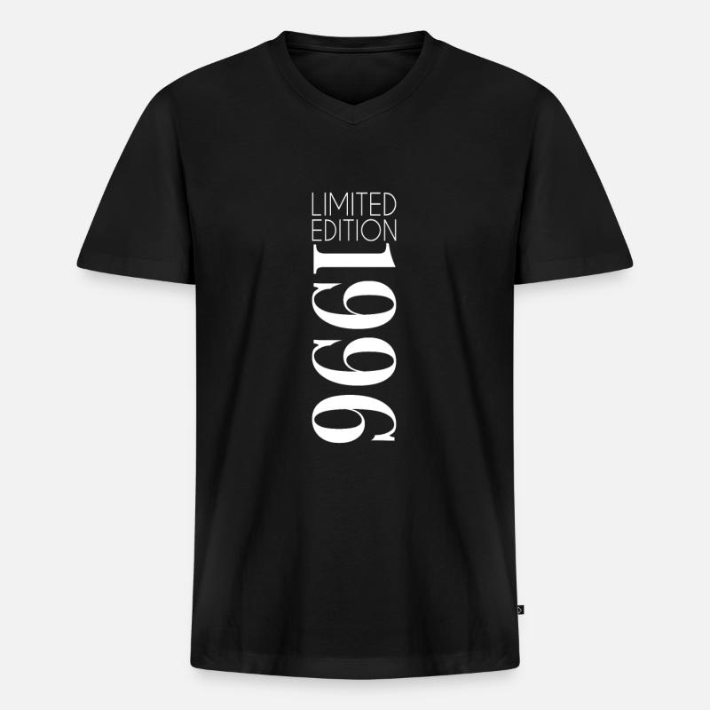 Limited Edition 1996 - Männer Premium Bio T-Shirt mit V-Ausschnitt - Schwarz