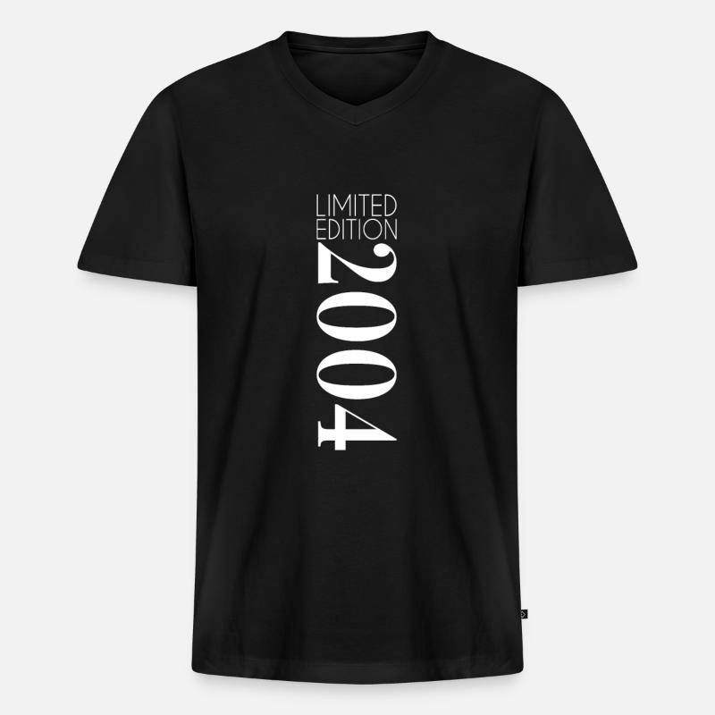 Limited Edition 2004 - Männer Premium Bio T-Shirt mit V-Ausschnitt - Schwarz