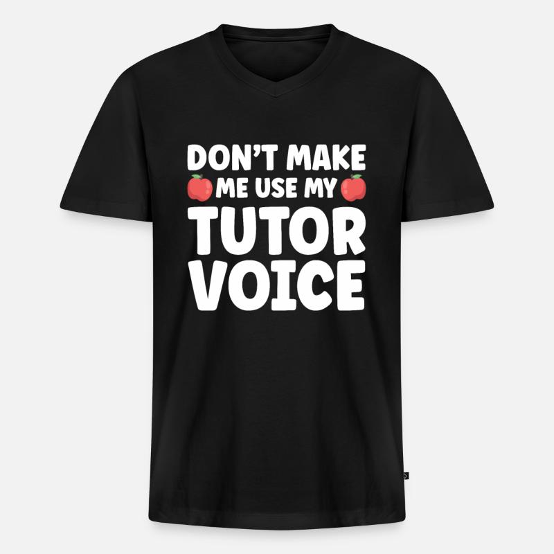 Tutor Geschenk Tutor - Männer Premium Bio T-Shirt mit V-Ausschnitt - Schwarz