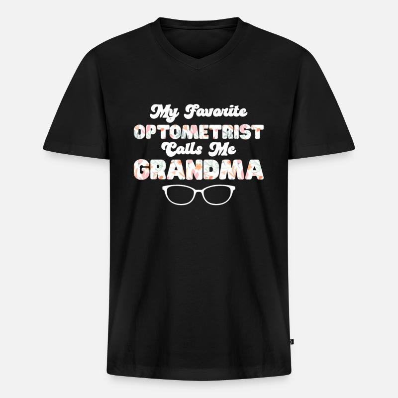 Optiker Geschenk Optometrie - Männer Premium Bio T-Shirt mit V-Ausschnitt - Schwarz