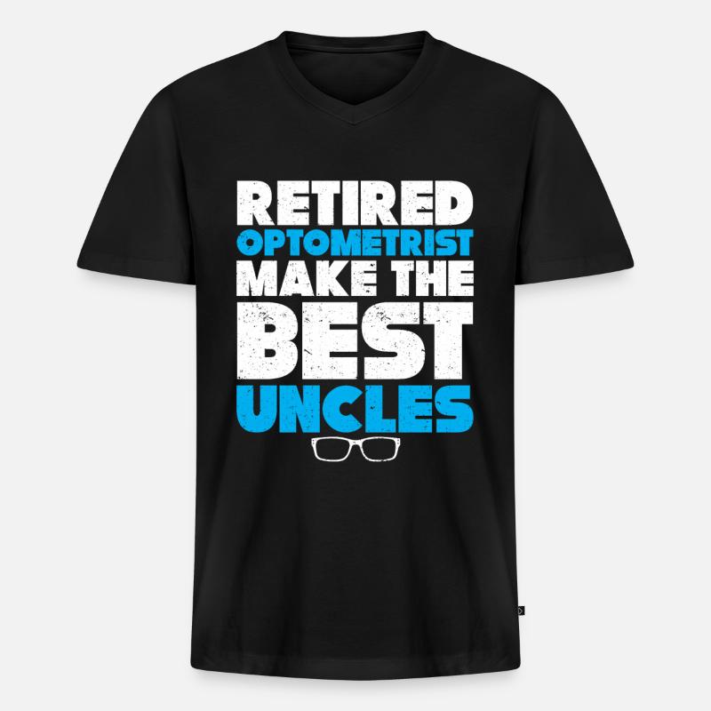 Optiker Geschenk Optometrie - Männer Premium Bio T-Shirt mit V-Ausschnitt - Schwarz