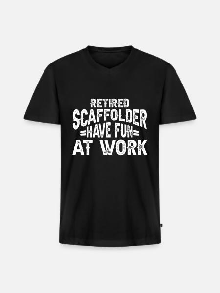 Échafaudage Cadeau Artisan Travail Échafaudage - T-shirt encolure en V Premium bio Homme - noir