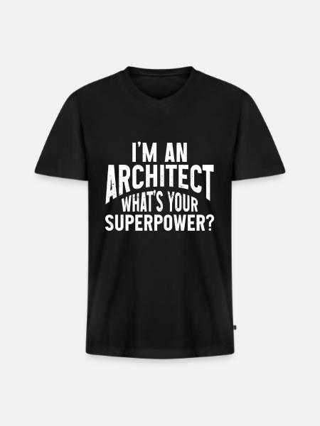 Architect's Gift, Architecture Lover - Men's Premium Organic T-shirt with V-neck - black
