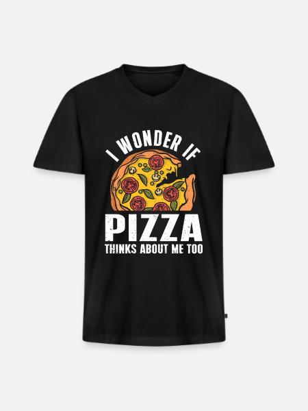 Pizza Italy Food Pizza Makers - Men's Premium Organic T-shirt with V-neck - black