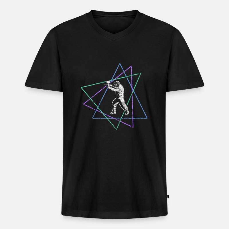 Paintball - Männer Premium Bio T-Shirt mit V-Ausschnitt - Schwarz