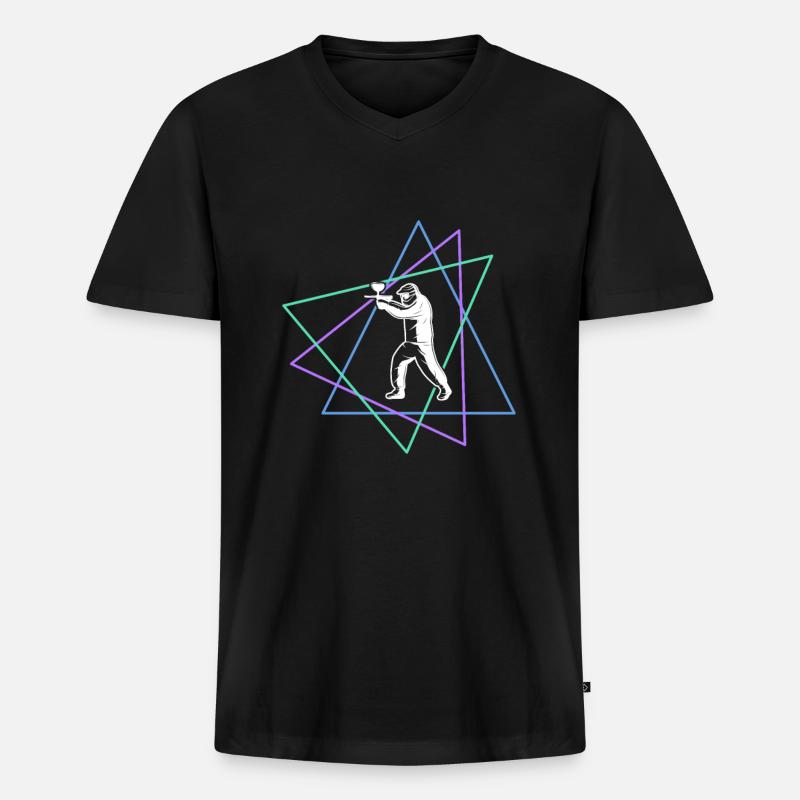 Paintball - Männer Premium Bio T-Shirt mit V-Ausschnitt - Schwarz