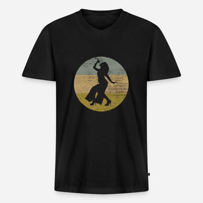 Singen - Männer Premium Bio T-Shirt mit V-Ausschnitt - Schwarz