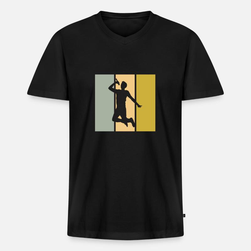 Singen - Männer Premium Bio T-Shirt mit V-Ausschnitt - Schwarz