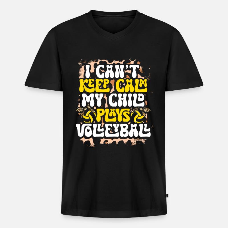 Volleyball Mutter Volleyball Mutter - Männer Premium Bio T-Shirt mit V-Ausschnitt - Schwarz