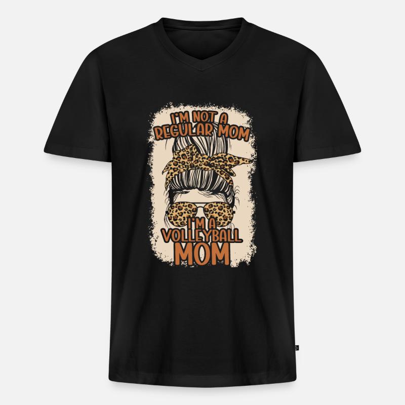 Volleyball Mutter Volleyball Mutter - Männer Premium Bio T-Shirt mit V-Ausschnitt - Schwarz
