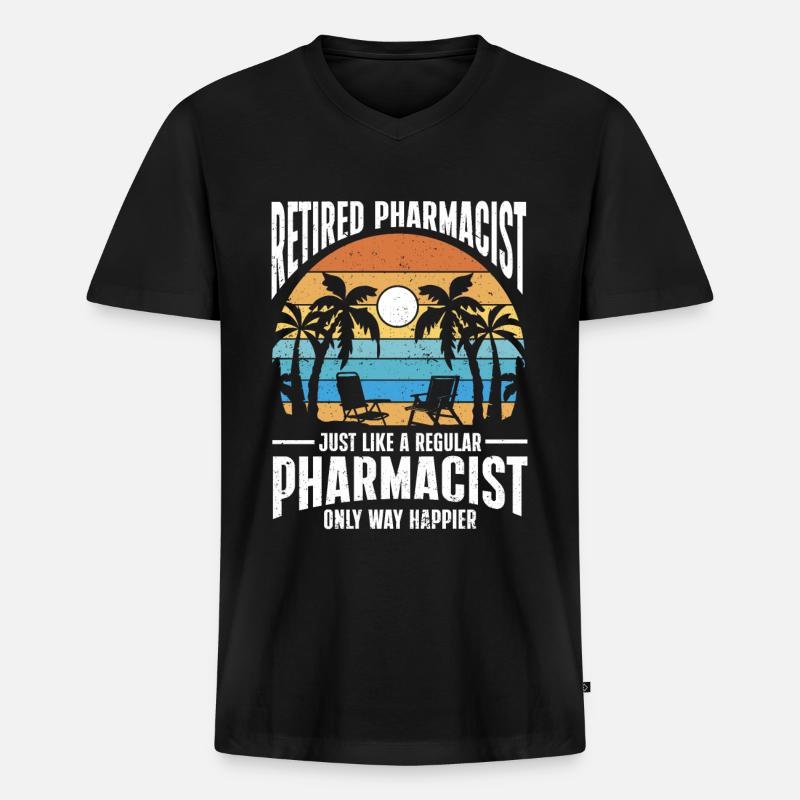 Apotheker Geschenk Apotheke - Männer Premium Bio T-Shirt mit V-Ausschnitt - Schwarz