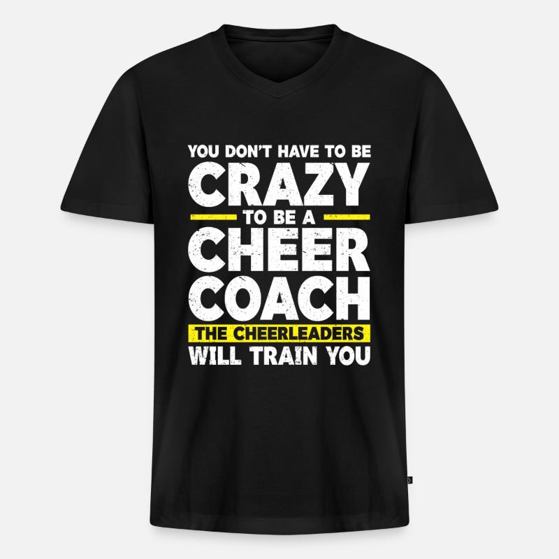 Cheerleader Cheerleading Cheer Trainer - Männer Premium Bio T-Shirt mit V-Ausschnitt - Schwarz