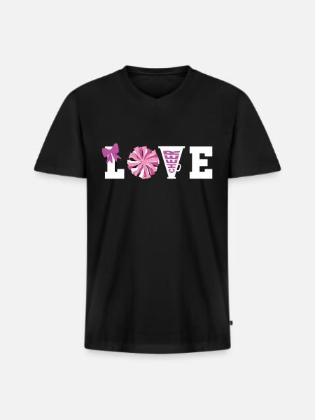 Cheerleadermädchen Cheerleading Jubel Jugend - Männer Premium Bio T-Shirt mit V-Ausschnitt - Schwarz