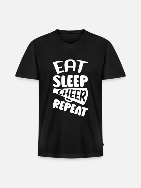 Cheerleadermädchen Cheerleading Jubel Jugend - Männer Premium Bio T-Shirt mit V-Ausschnitt - Schwarz