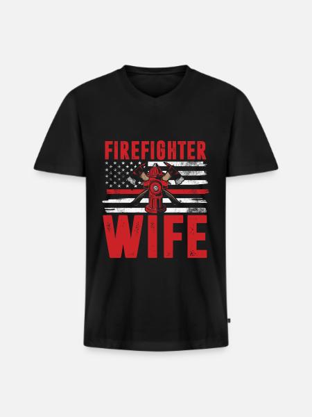 Firefighter Fire Crews ́ - Men's Premium Organic T-shirt with V-neck - black
