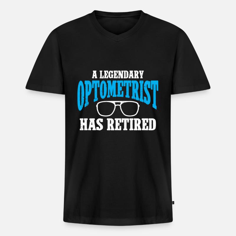Optometrist Optiker Optometrie - Männer Premium Bio T-Shirt mit V-Ausschnitt - Schwarz