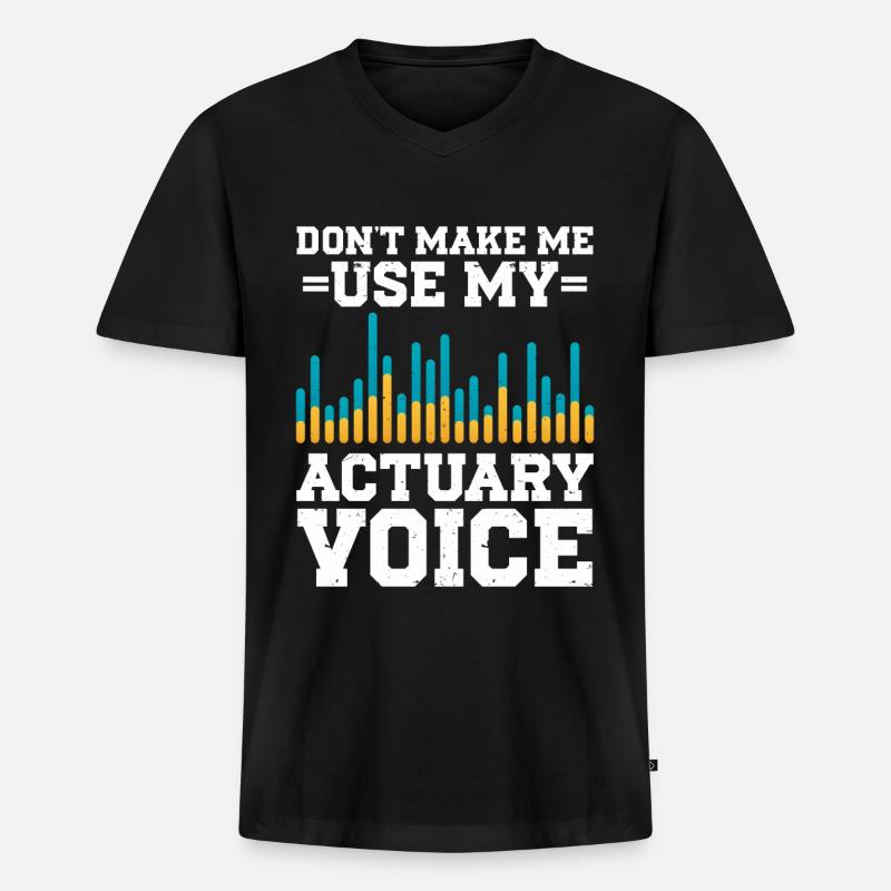 Aktuar Statistiker - Männer Premium Bio T-Shirt mit V-Ausschnitt - Schwarz