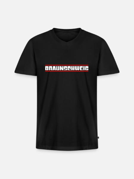 Braunschweig - Men's Premium Organic T-shirt with V-neck - black
