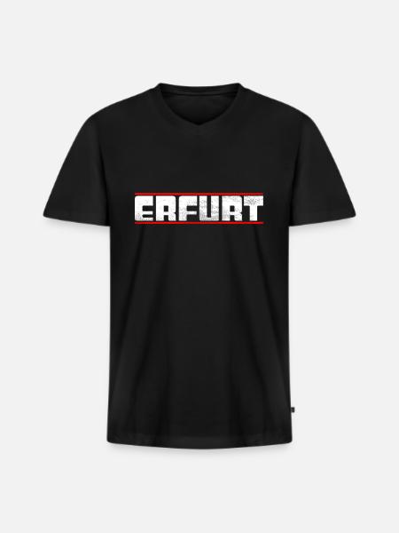 Erfurt - Men's Premium Organic T-shirt with V-neck - black