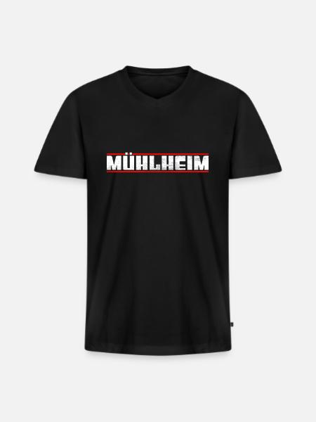 Mühlheim - Men's Premium Organic T-shirt with V-neck - black