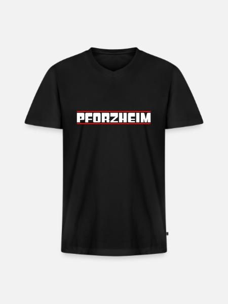 Pforzheim - Men's Premium Organic T-shirt with V-neck - black