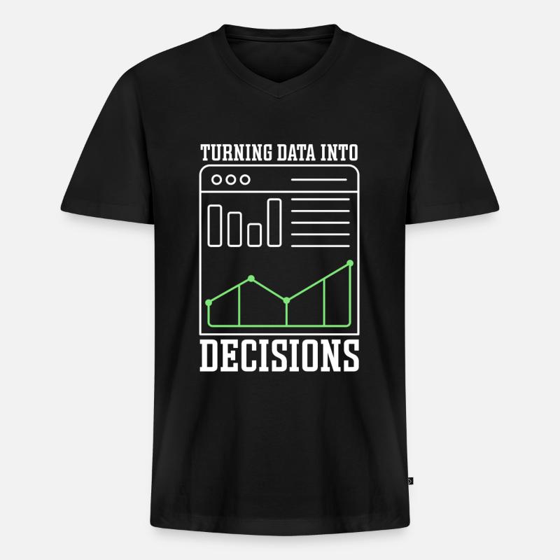 Secrétaire Comptable des Comptables Comptabilité - T-shirt encolure en V Premium bio Homme - noir