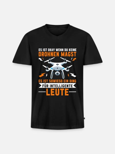 Drone Pilot Quadcopter Flying Quadcopter - Men's Premium Organic T-shirt with V-neck - black