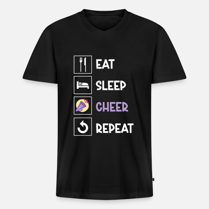 Cheerleading Cheerleader Base Flyer - Männer Premium Bio T-Shirt mit V-Ausschnitt - Schwarz