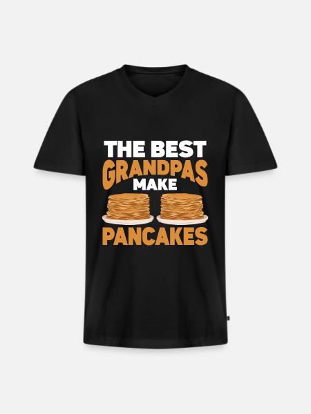Pancakes Breakfast Food Lover - Men's Premium Organic T-shirt with V-neck - black