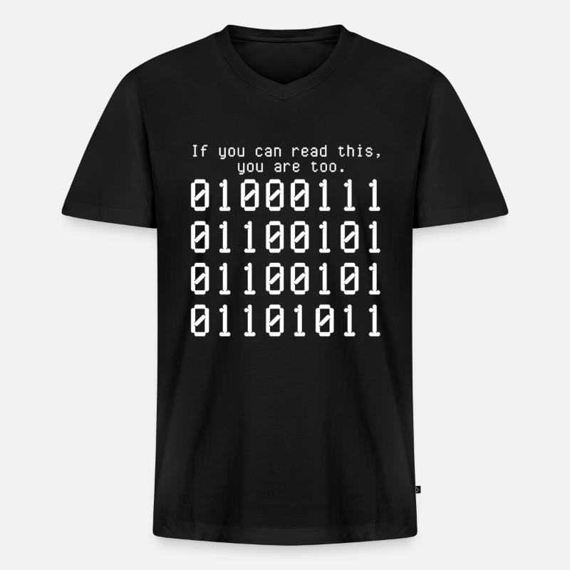 Programmierer Computercodierungssoftwareentwickler - Männer Premium Bio T-Shirt mit V-Ausschnitt - Schwarz